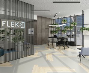 Brand new flexible offices and co-working spaces with the name FLEKSI
