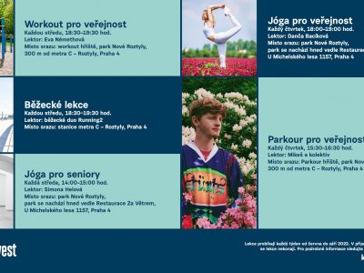 Regular sport´s events at the Park Nové Roztyly  - from June